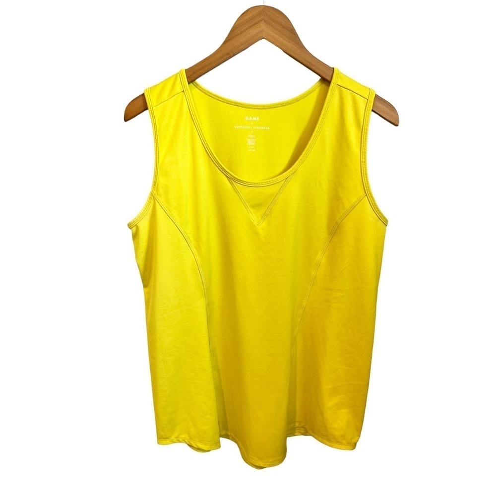 Universal Standard Game Athletic Tank Top Yellow Plus Size 14-16